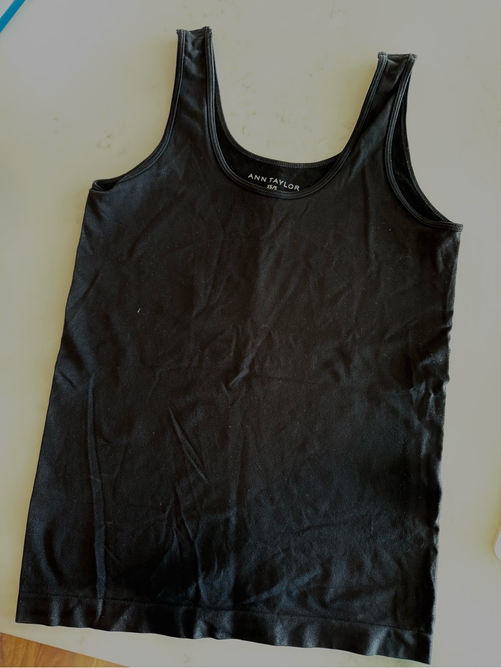 Ann Taylor Black Scoop-Neck Tank